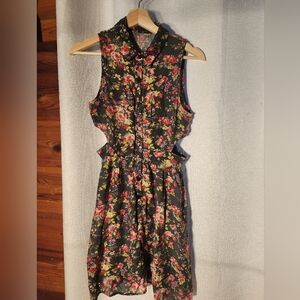 Vintage Floral Button Down Dress